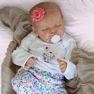 🆕17 Inch Girl Full Vinyl Body Realistic Soft Body  Newborn Reborn Baby Doll